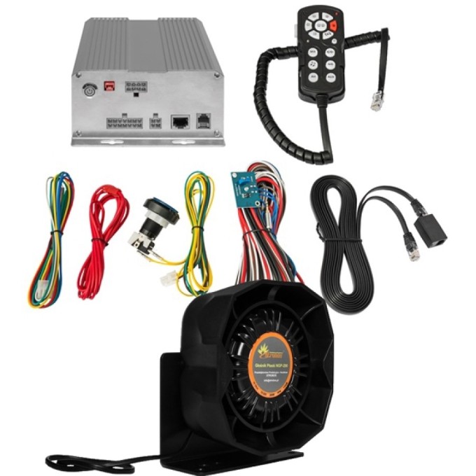 Set semnalizare acustica 150W compus din Sirena si Difuzor